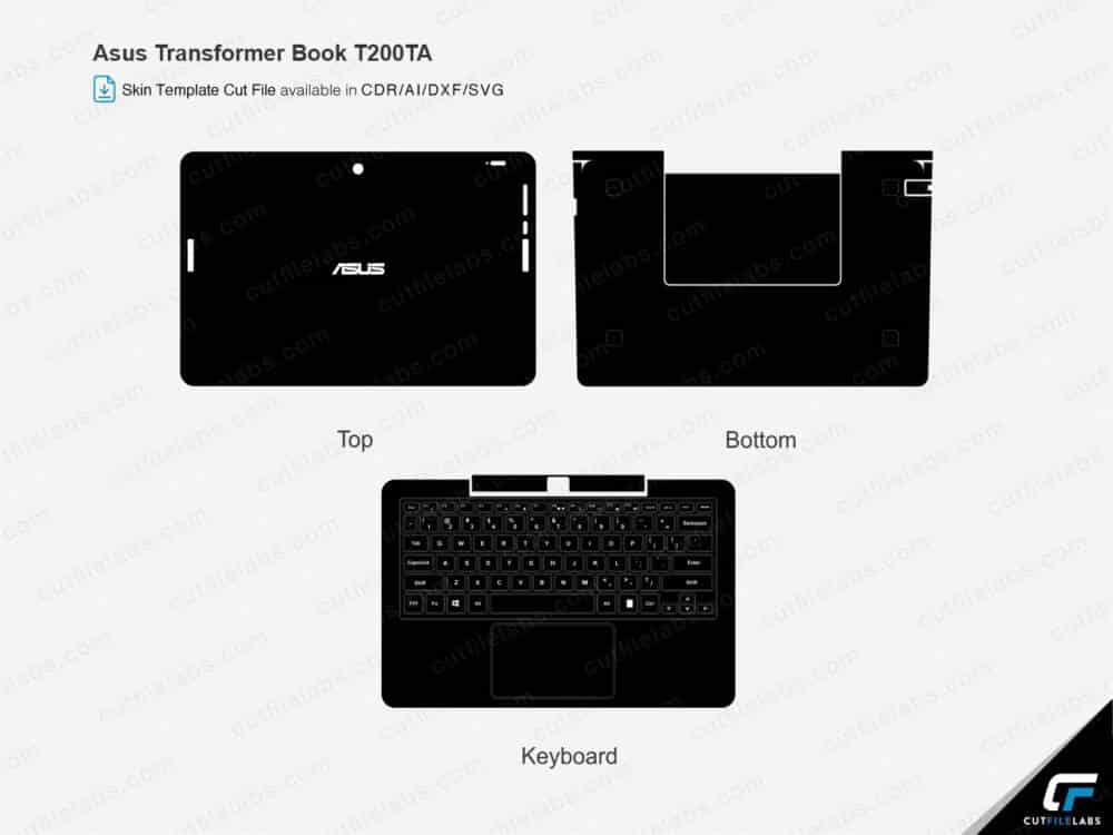 Asus Transformer Book T200TA (2014) Cut File Template