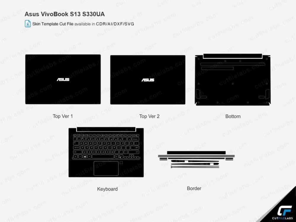 Asus VivoBook S13 S330UA Cut File Template