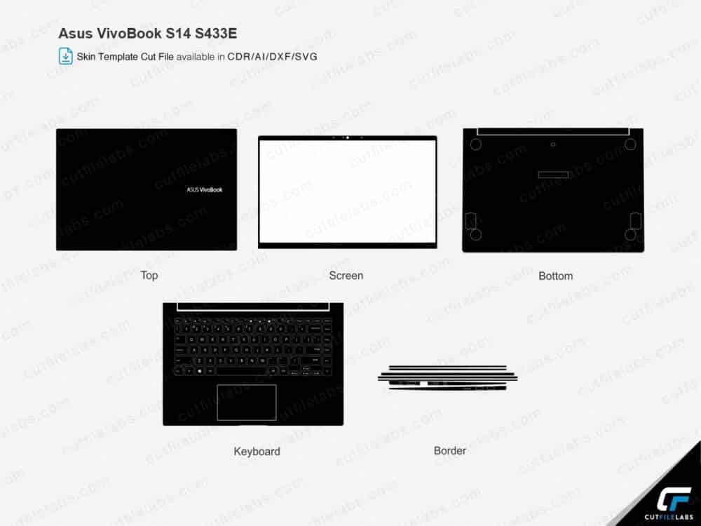 Asus VivoBook S14 S433E (2020) Cut File Template