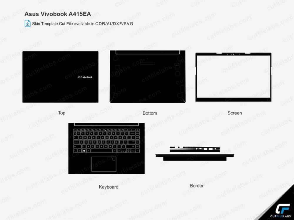 Asus VivoBook A415EA (2021) Cut File Template