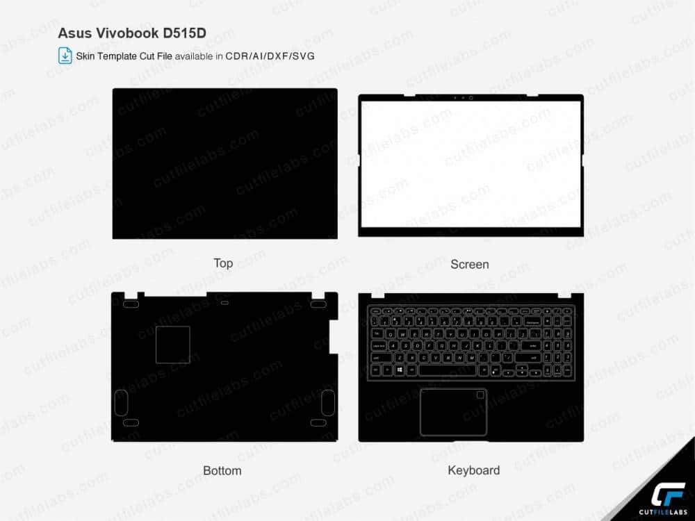 Asus Vivobook D515D Cut File Template
