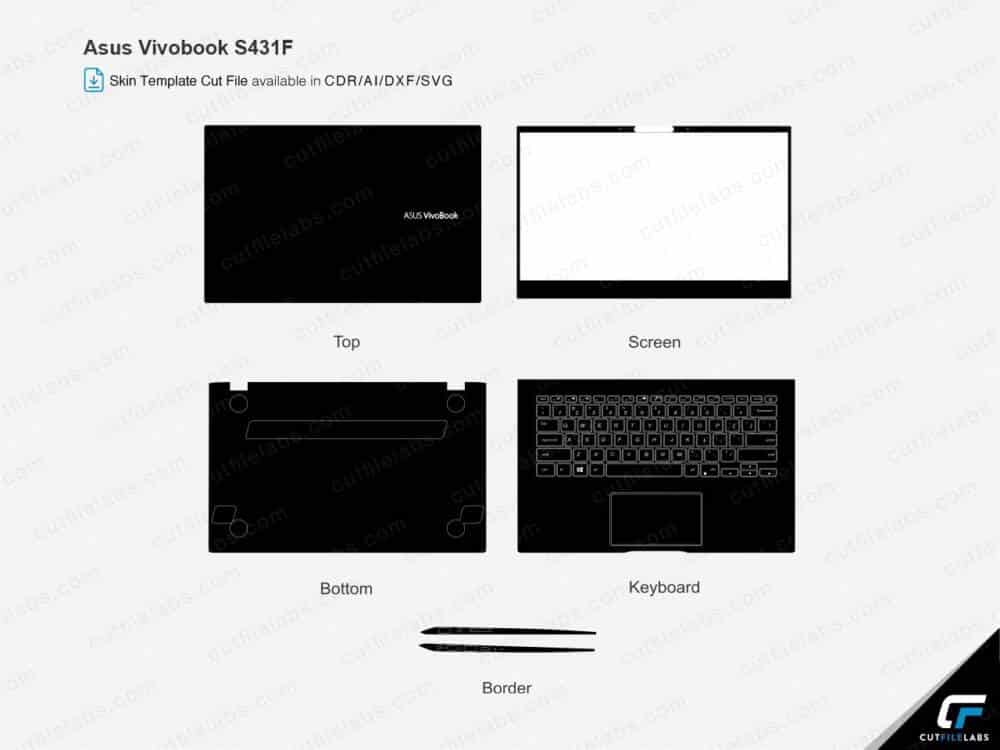 Asus Vivobook S431F Cut File Template