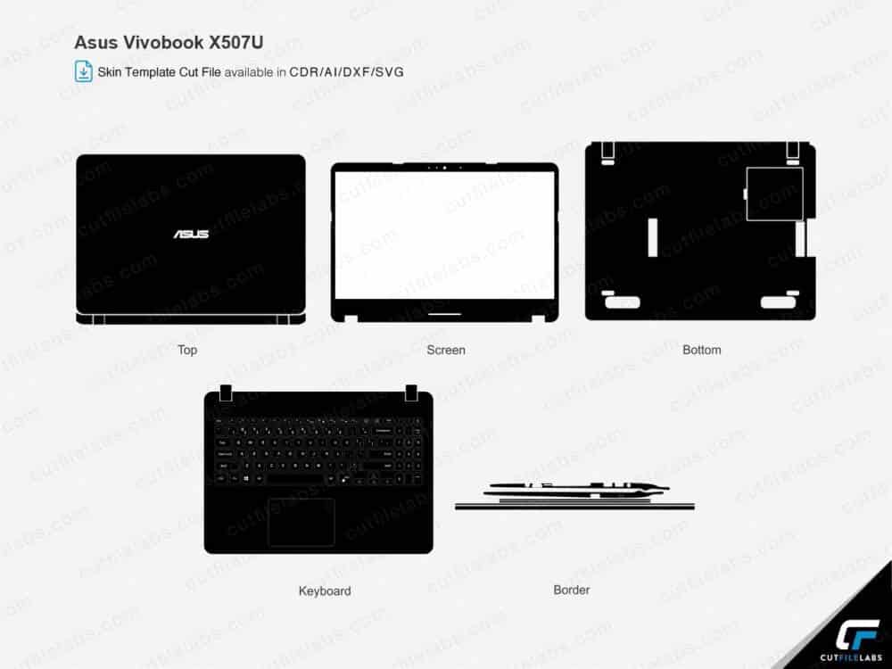 Asus VivoBook X507U (2018) Cut File Template