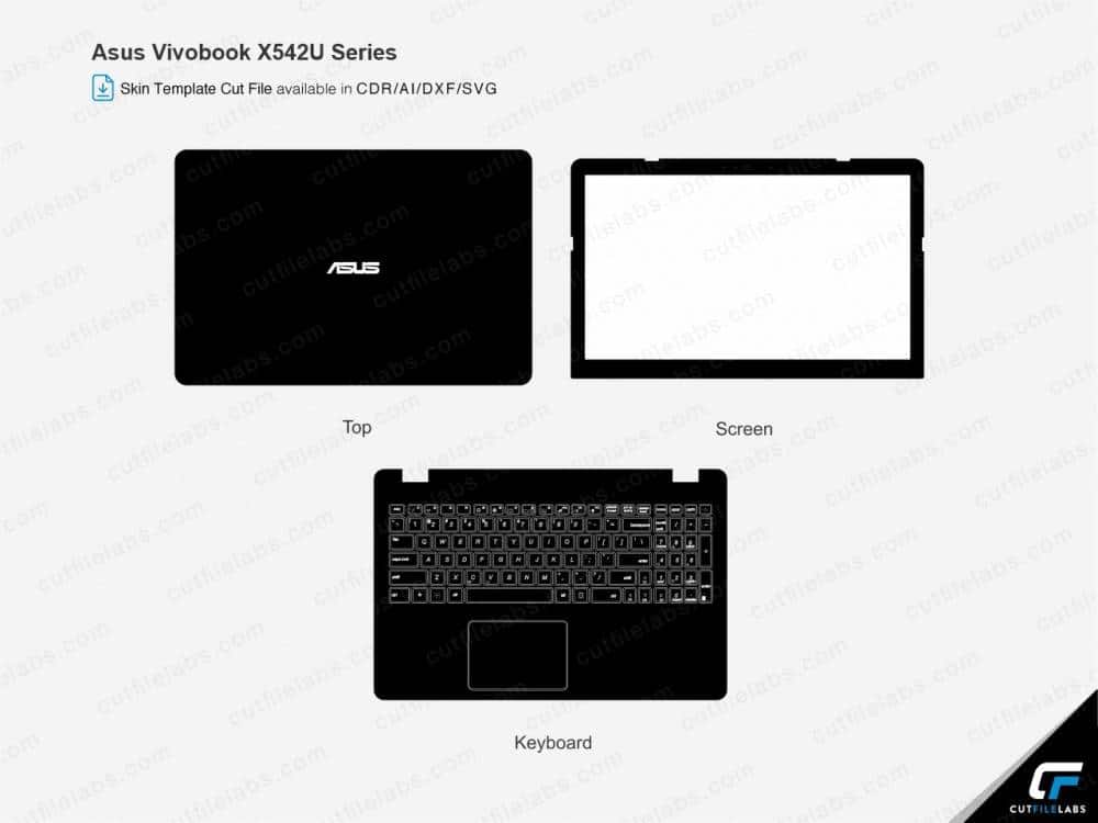Asus Vivobook X542U Series Cut File Template