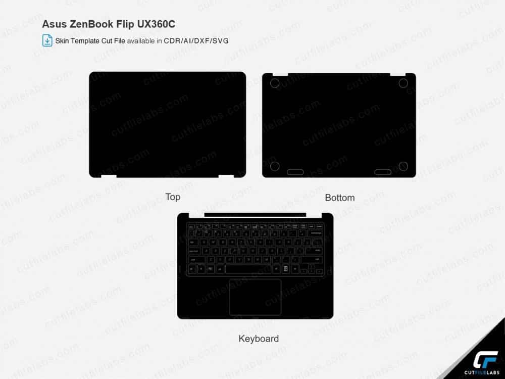 Asus ZenBook Flip UX360C Cut File Template