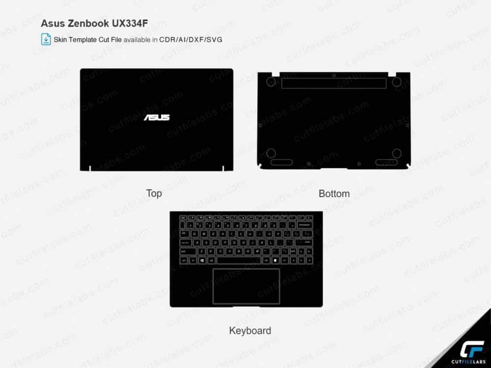 Asus Zenbook UX334F Cut File Template