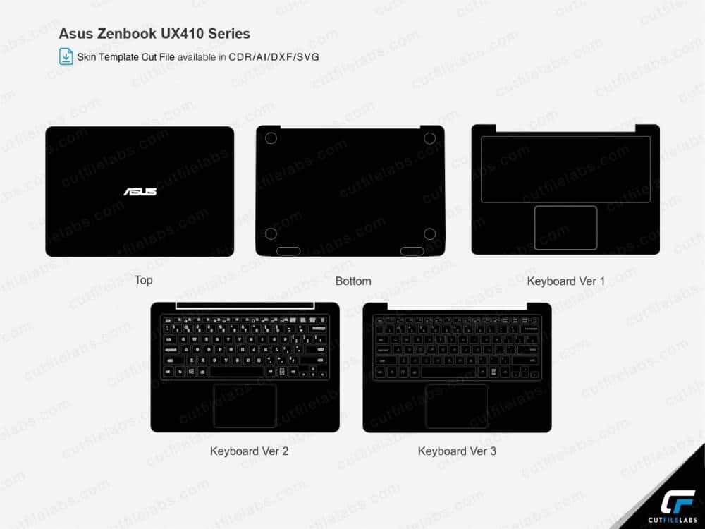 Asus Zenbook UX410 Series Cut File Template