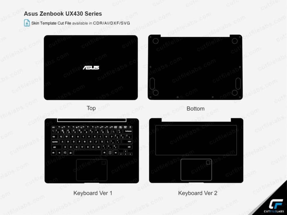 Asus Zenbook UX430 Series Cut File Template