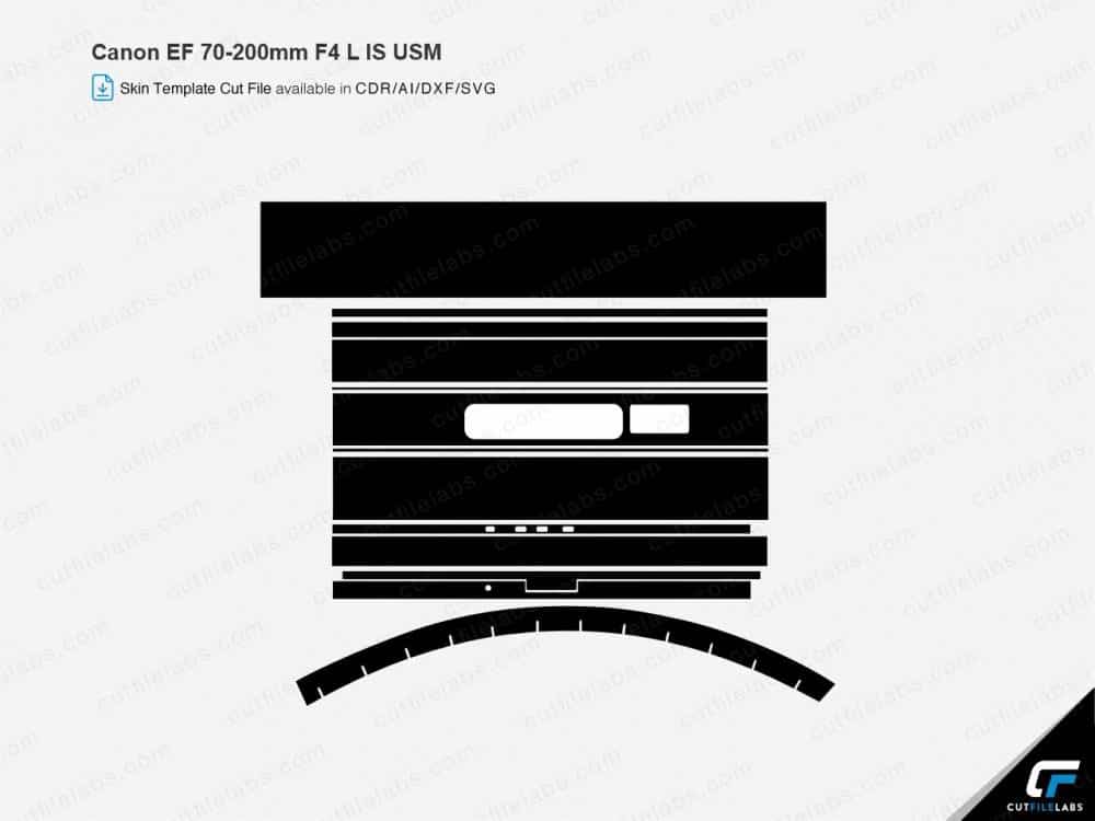 Canon EF 70-200mm F4 L IS USM Cut File Template