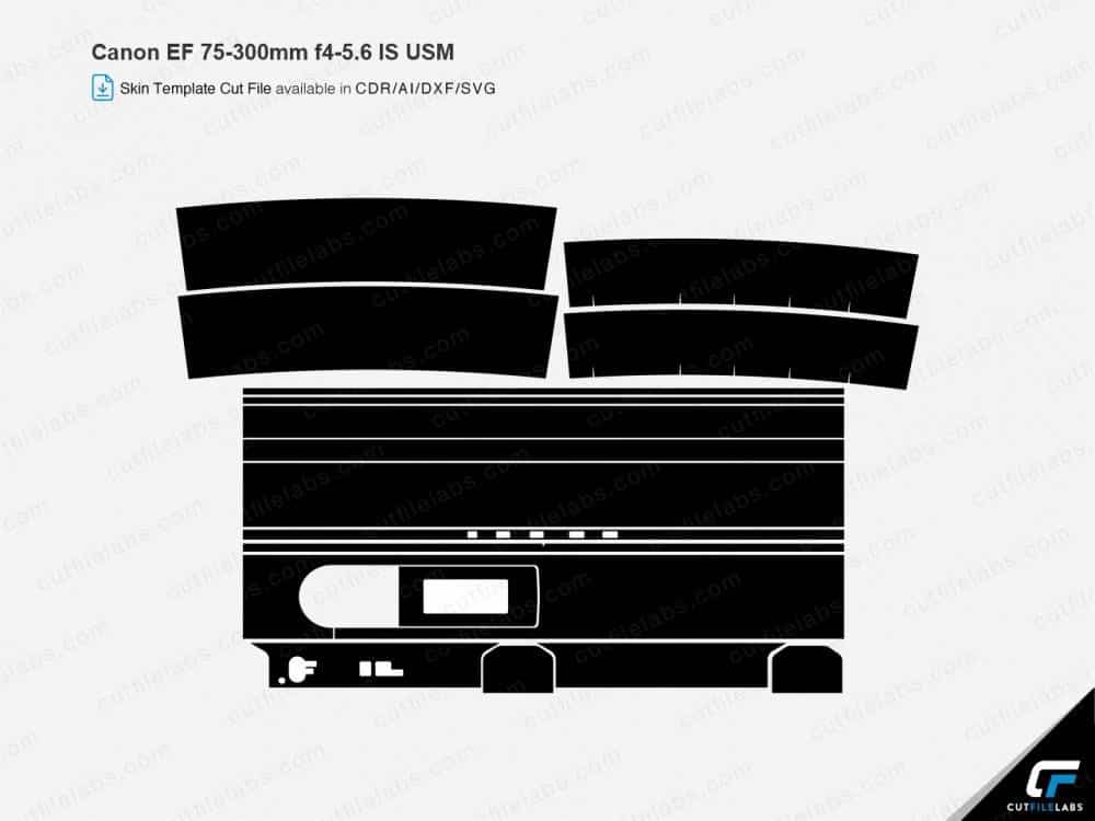 Canon EF 75-300mm f4-5.6 IS USM (1995) Cut File Template
