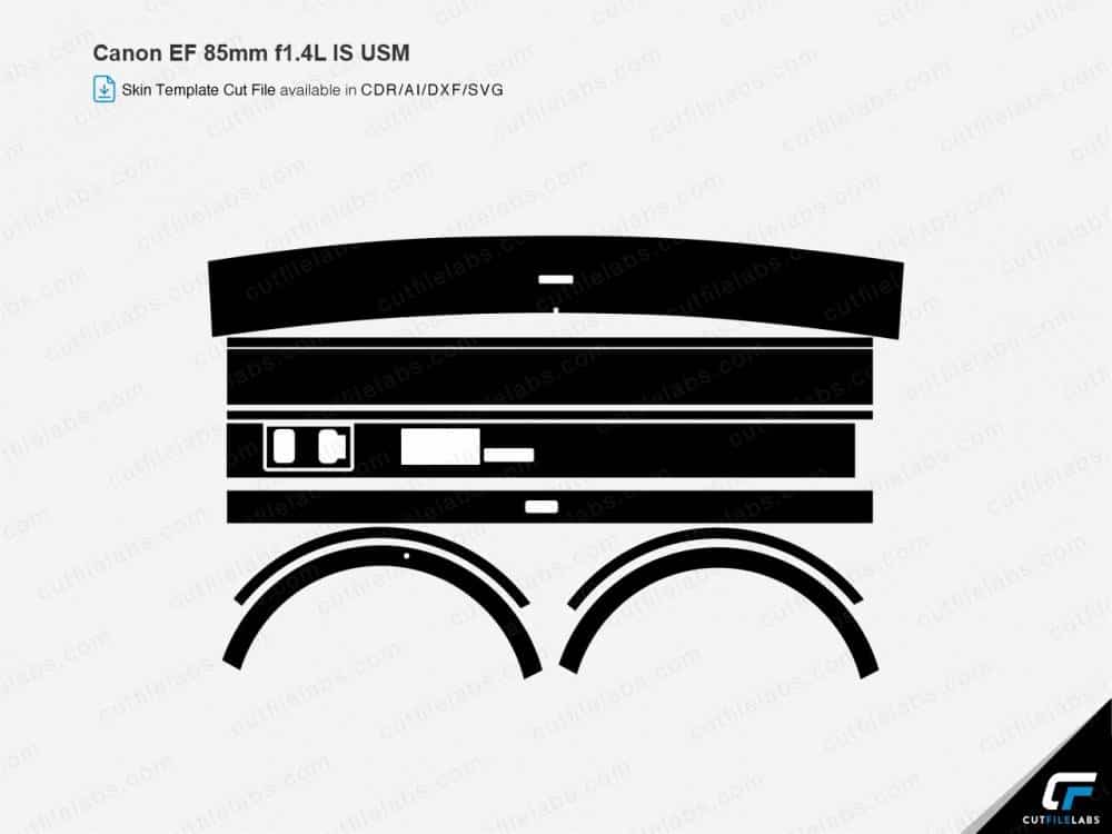 Canon EF 85mm f1.4L IS USM (2017) Cut File Template