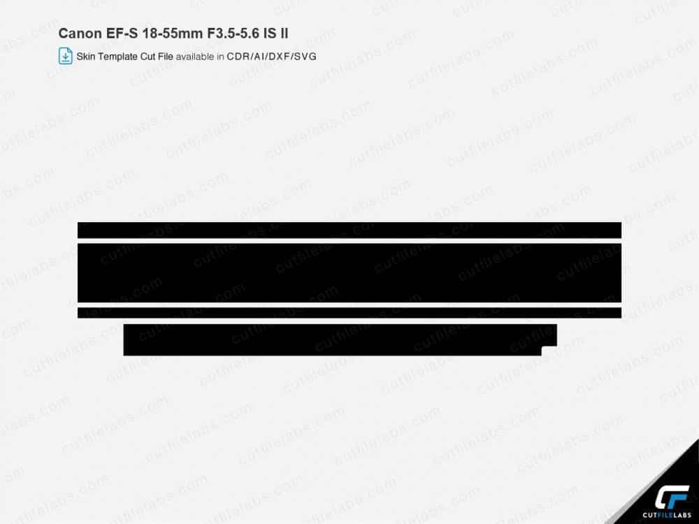 Canon EF-S 18-55mm F3.5-5.6 IS II (2017) Cut File Template