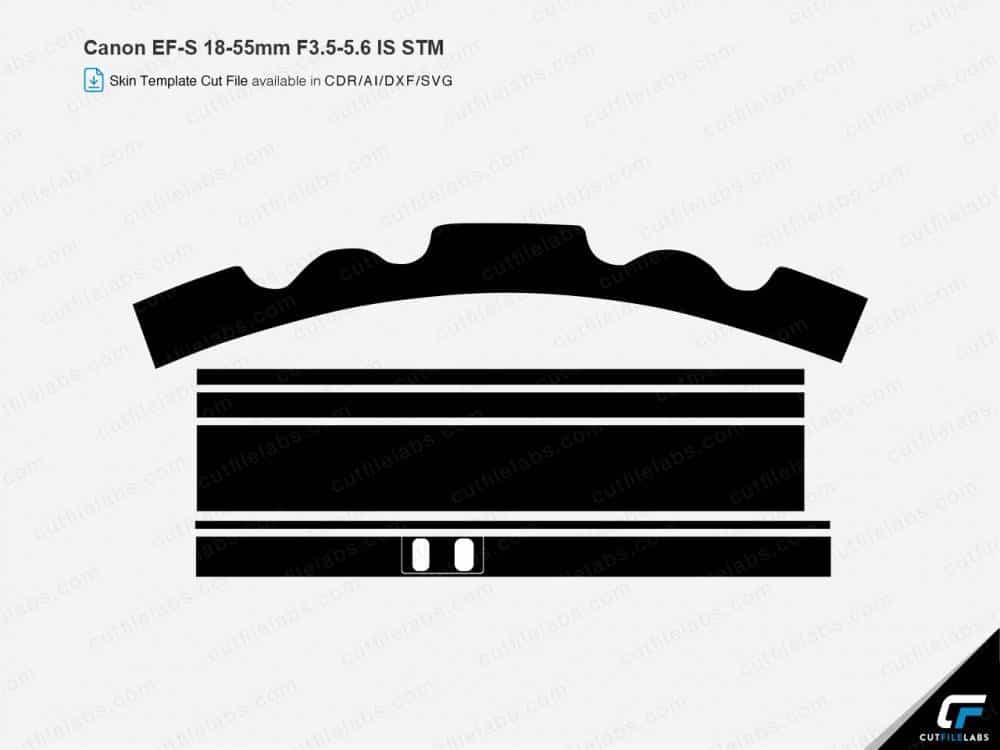 Canon EF-S 18-55mm F3.5-5.6 IS STM Cut File Template