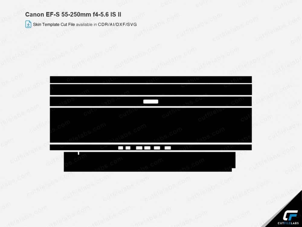 Canon EF-S 55-250mm f4-5.6 IS II Cut File Template