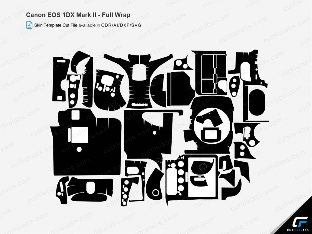 Canon EOS-1DX Mark II Cut File Template