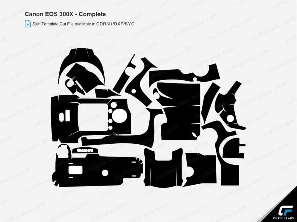 Canon EOS REBEL T2/ 300X Cut File Template