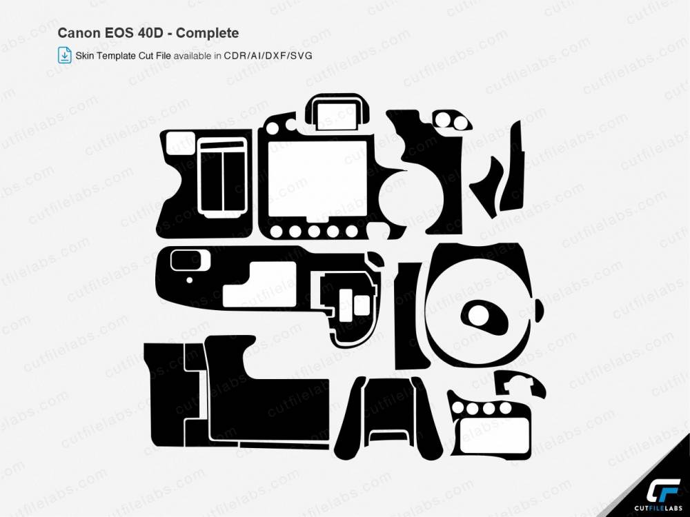Canon EOS 40D Cut File Template