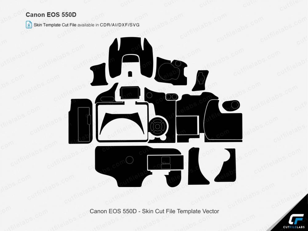 Canon EOS 550D (2010) Cut File Template