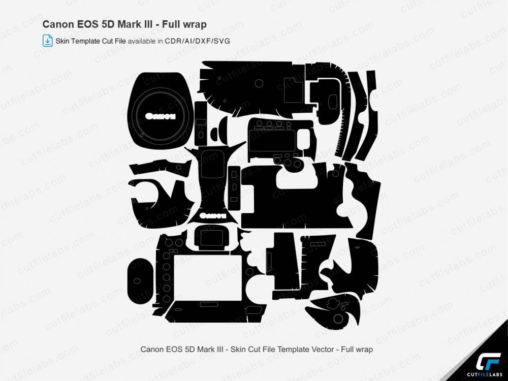 Canon 5D Mark III (2012) Cut File Template