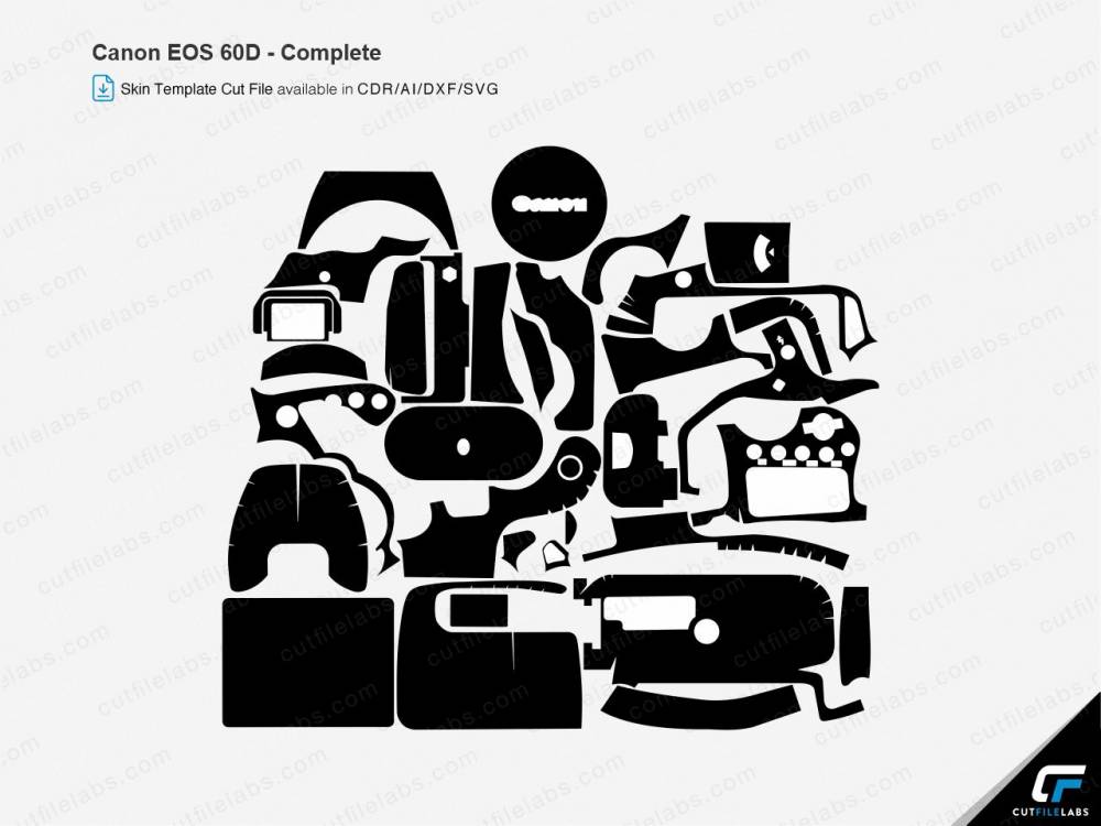 Canon EOS 60D (2010) Cut File Template