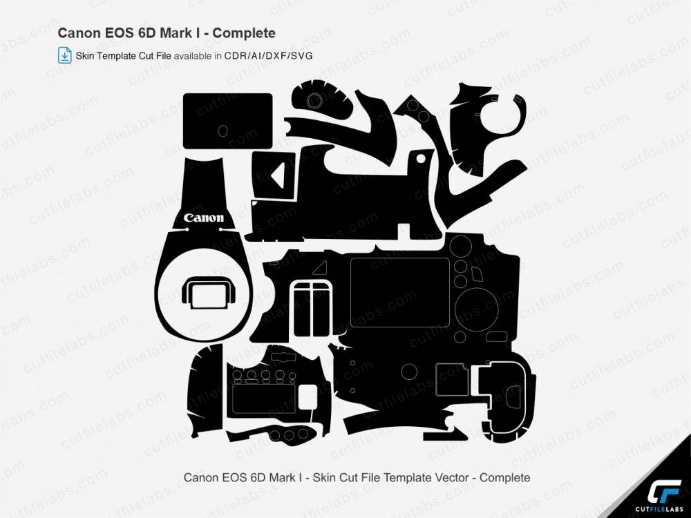 Canon EOS 6D Mark I (2012) Cut File Template