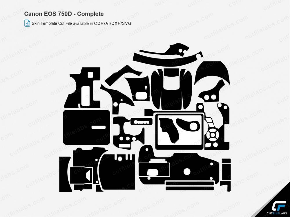 Canon EOS 750D (T6i) Cut File Template