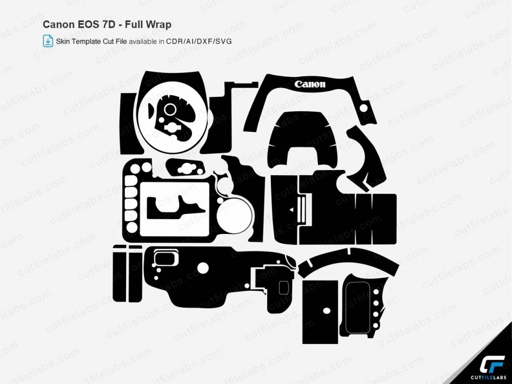 Canon EOS 7D Cut File Template