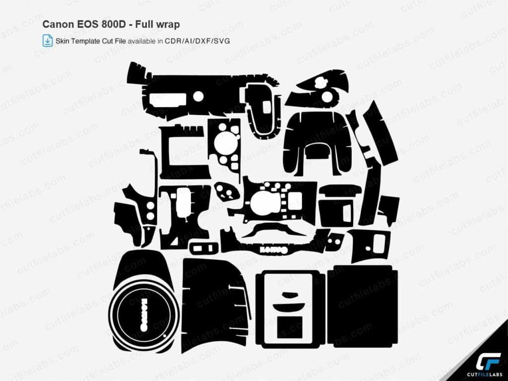 Canon EOS 800D Cut File Template