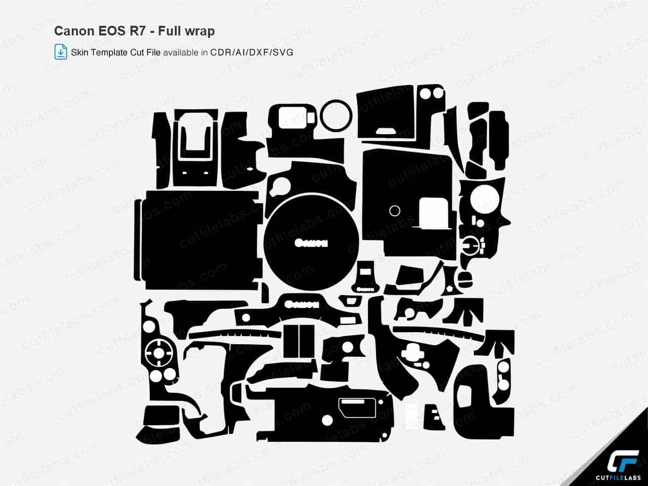 Canon EOS R7 (2022) Cut File Template