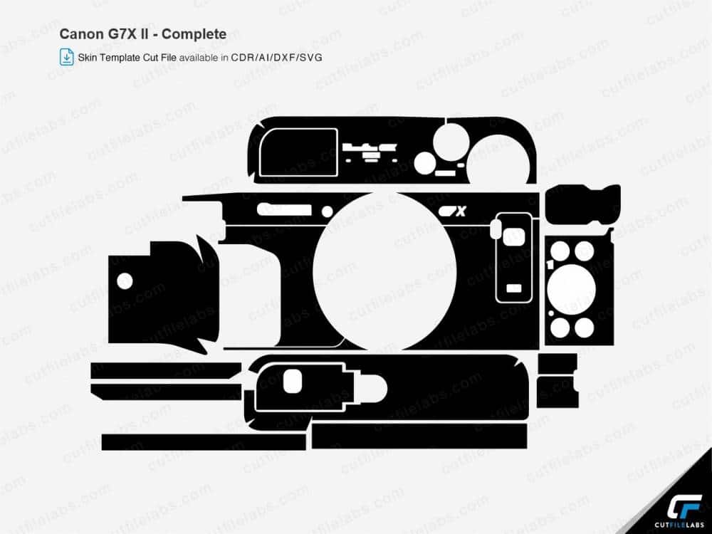 Canon PowerShot G7X Mark II (2016) Cut File Template