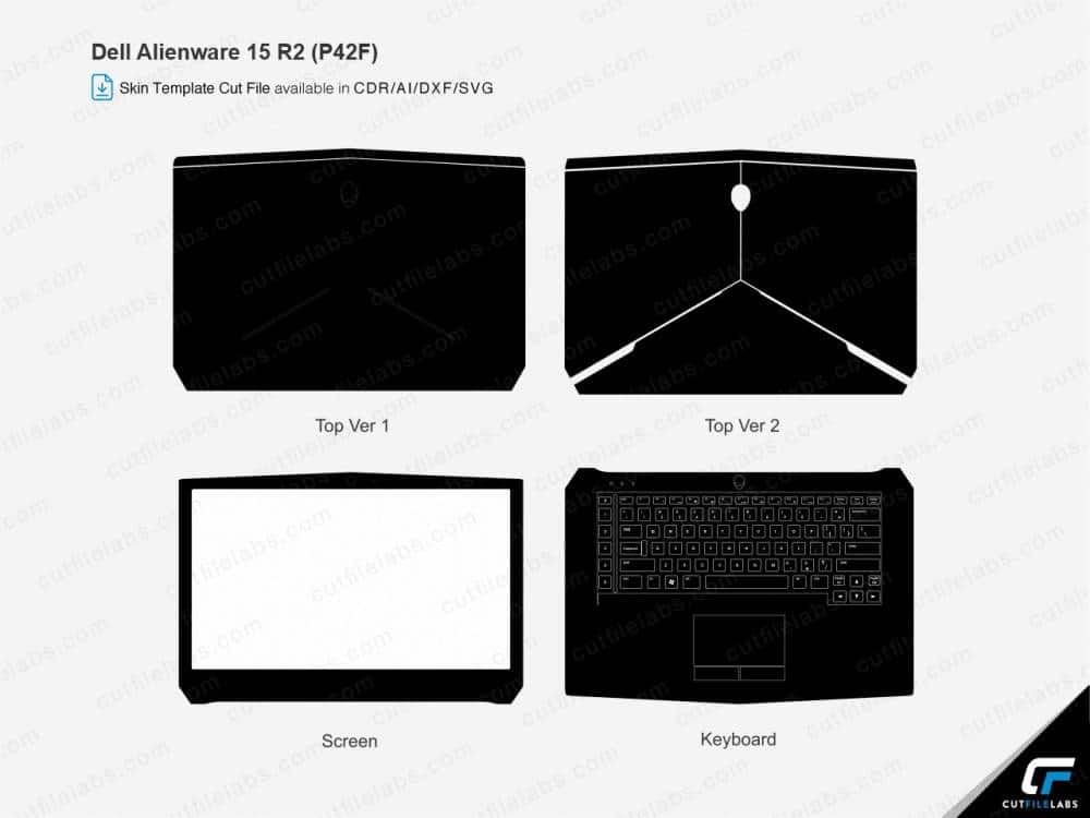 Dell Alienware 15 R2 (P42F) Cut File Template