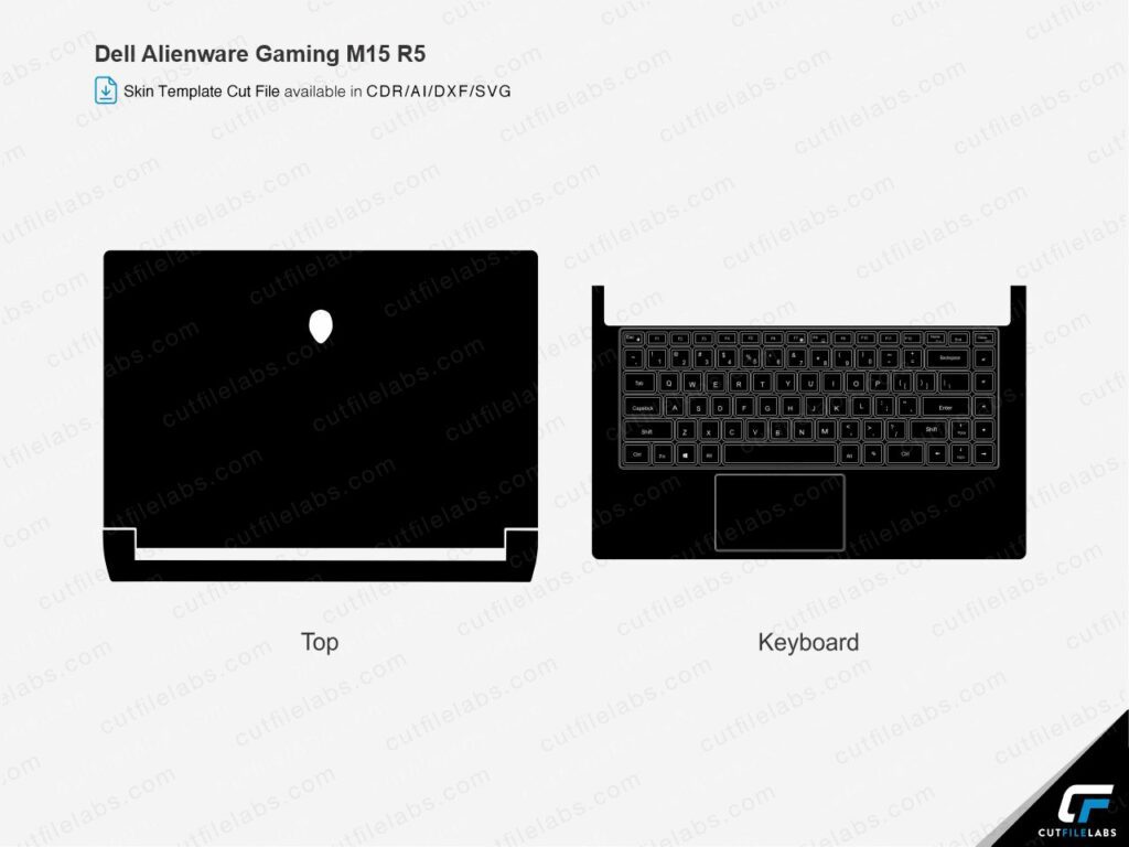 Dell Alienware M15 Ryzen Edition R5 (P109F) Cut File Template