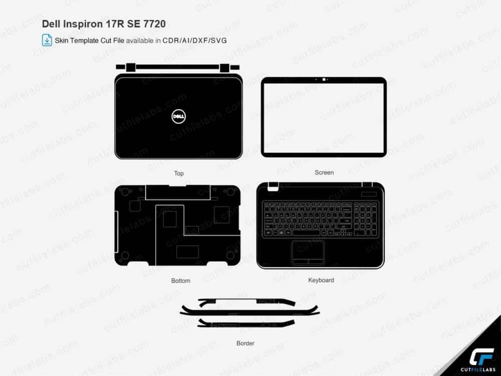 Dell Inspiron 17R SE 7720 (2012) Cut File Template