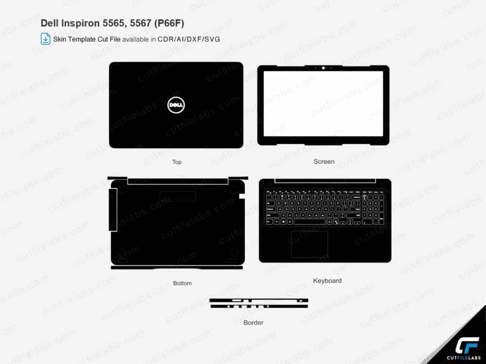 Dell Inspiron 5565, 5567 (P66F) (2017) Cut File Template