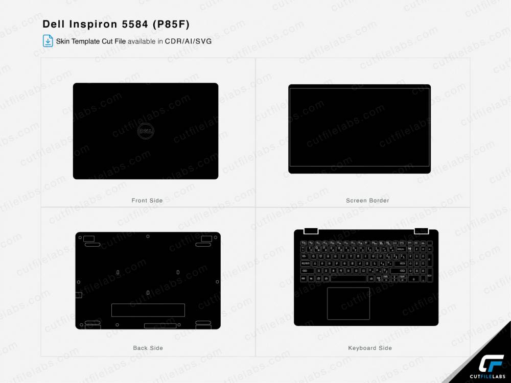 Dell Inspiron 5584 (P85F) Skin Cut File Template