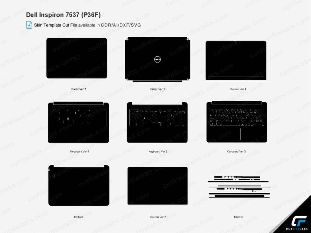 Dell Insprion 7537 (P36F) (2013) Cut File Template