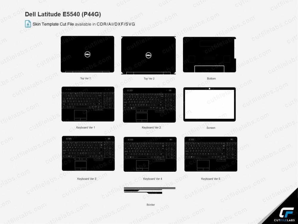 Dell Latitude E5540 (P44G) Cut File Template