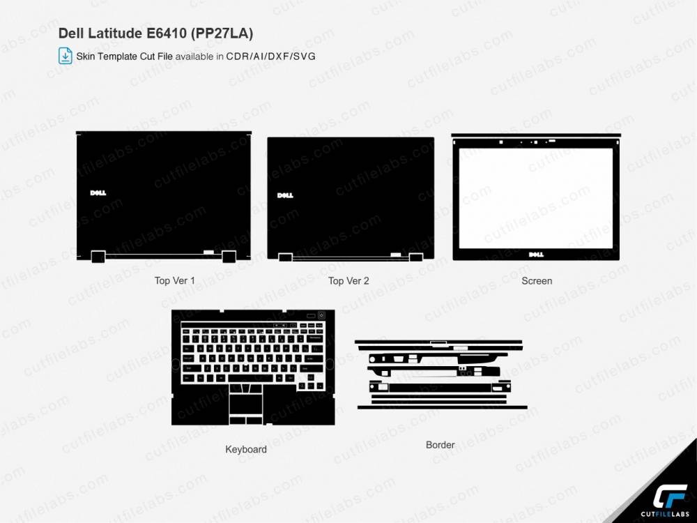Dell Latitude E6410 (PP27LA) Cut File Template