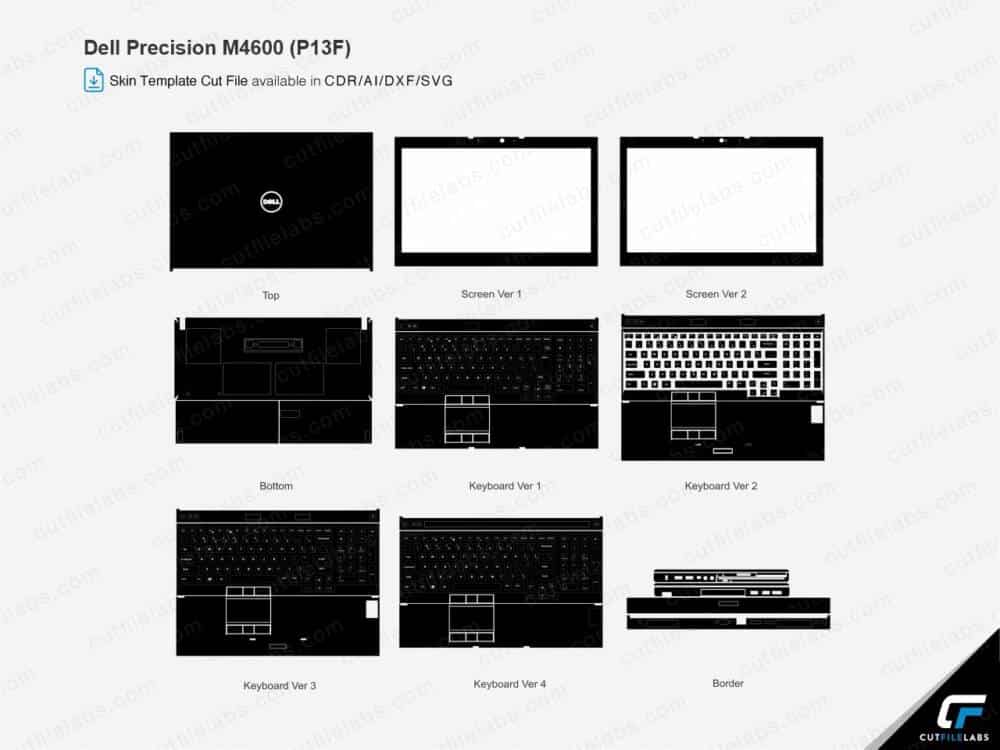 Dell Precision M4600 (P13F) Cut File Template