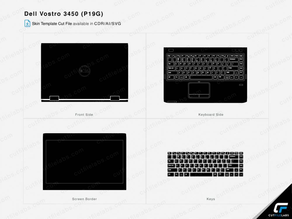 Dell Vostro 3450 (P19G) Skin Cut File Template