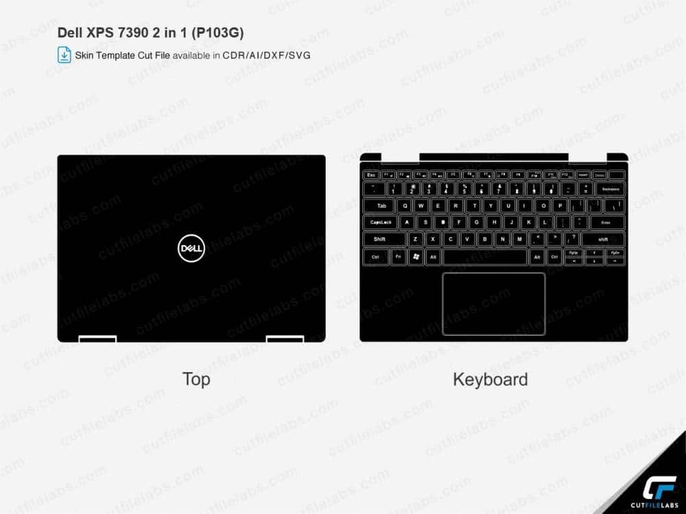 Dell XPS 7390 2 in 1 (P103G) Cut File Template