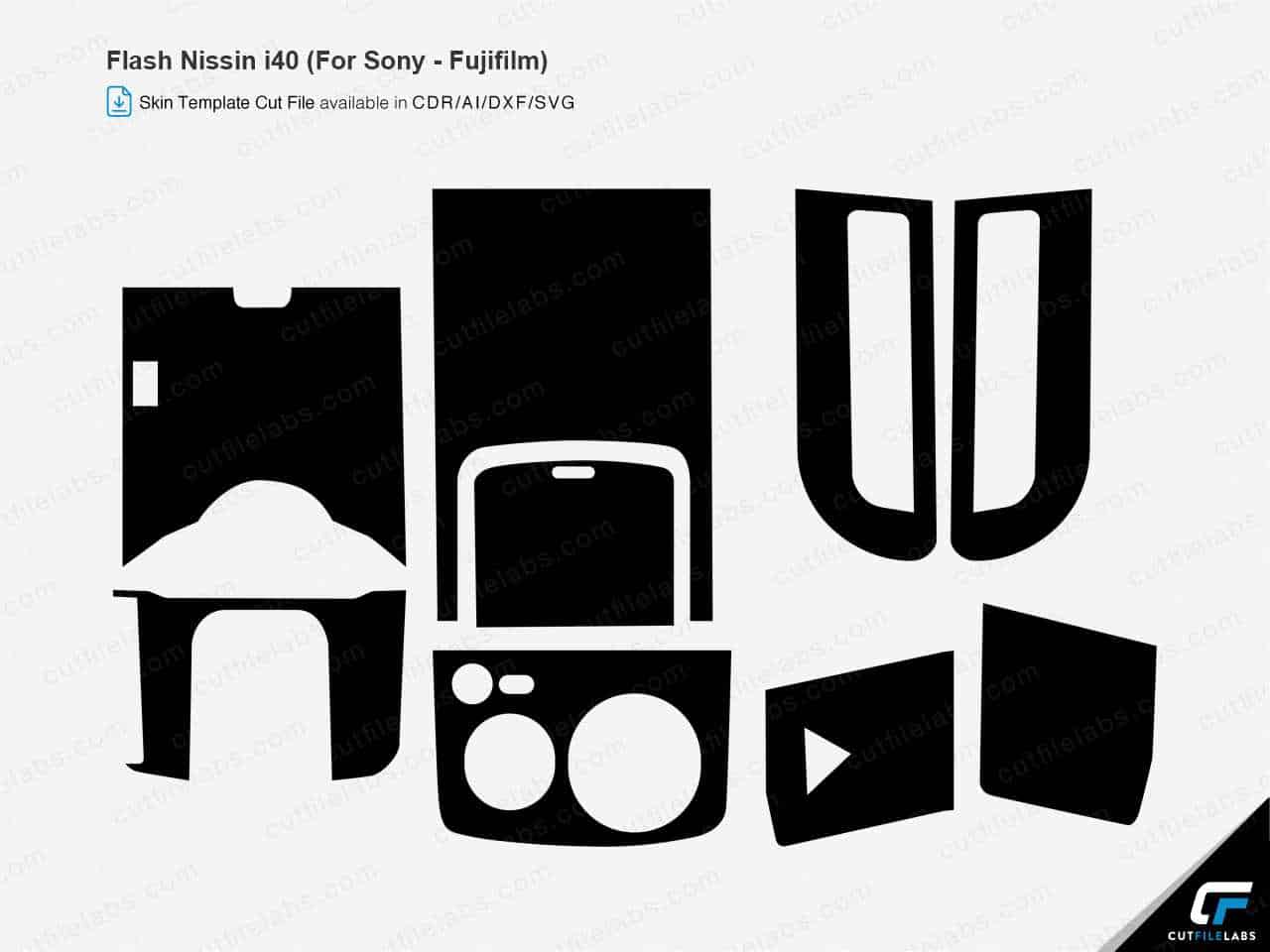 Flash Nissin i40 (For Sony - Fujifilm) (2014) Cut File Template