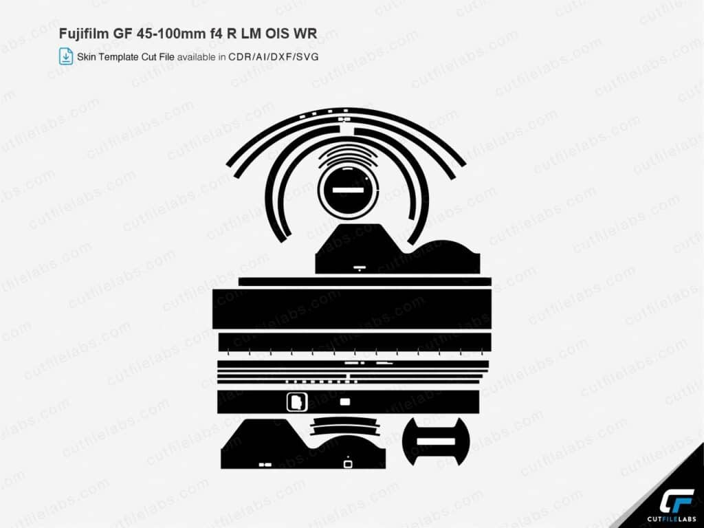 Fujifilm GF 45-100mm f4 R LM OIS WR Cut File Template