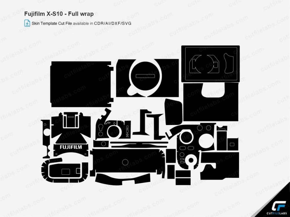 Fujifilm X-S10 (2020) Cut File Template