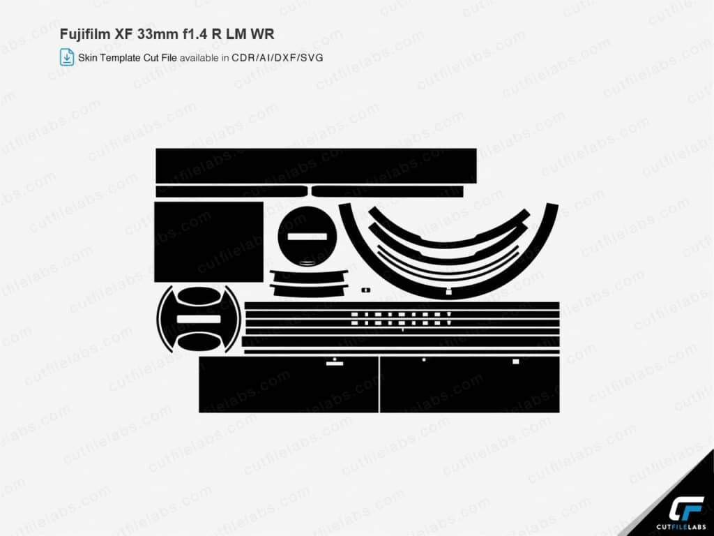 Fujifilm XF 33mm f1.4 R LM WR Cut File Template