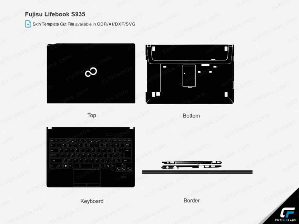Fujisu Lifebook S935 Cut File Template