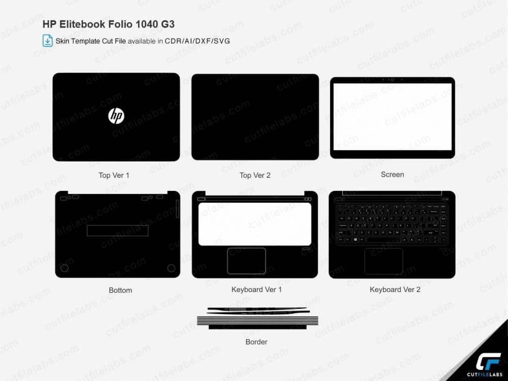 HP EliteBook Folio 1040 G3 (2016) Cut File Template