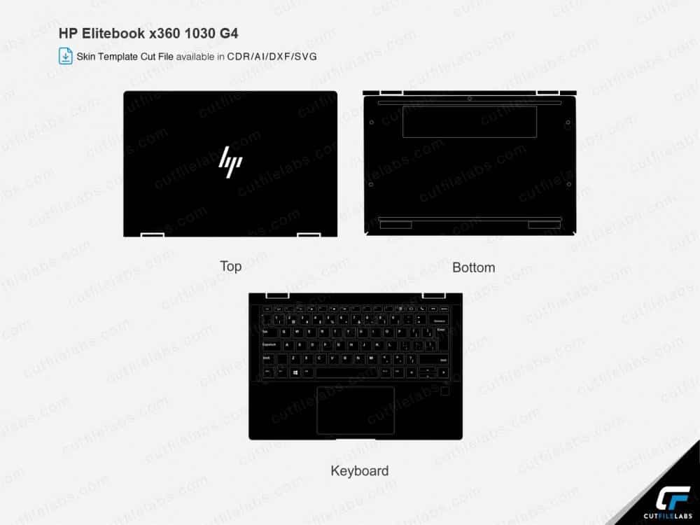 HP Elitebook x360 1030 G4 Cut File Template