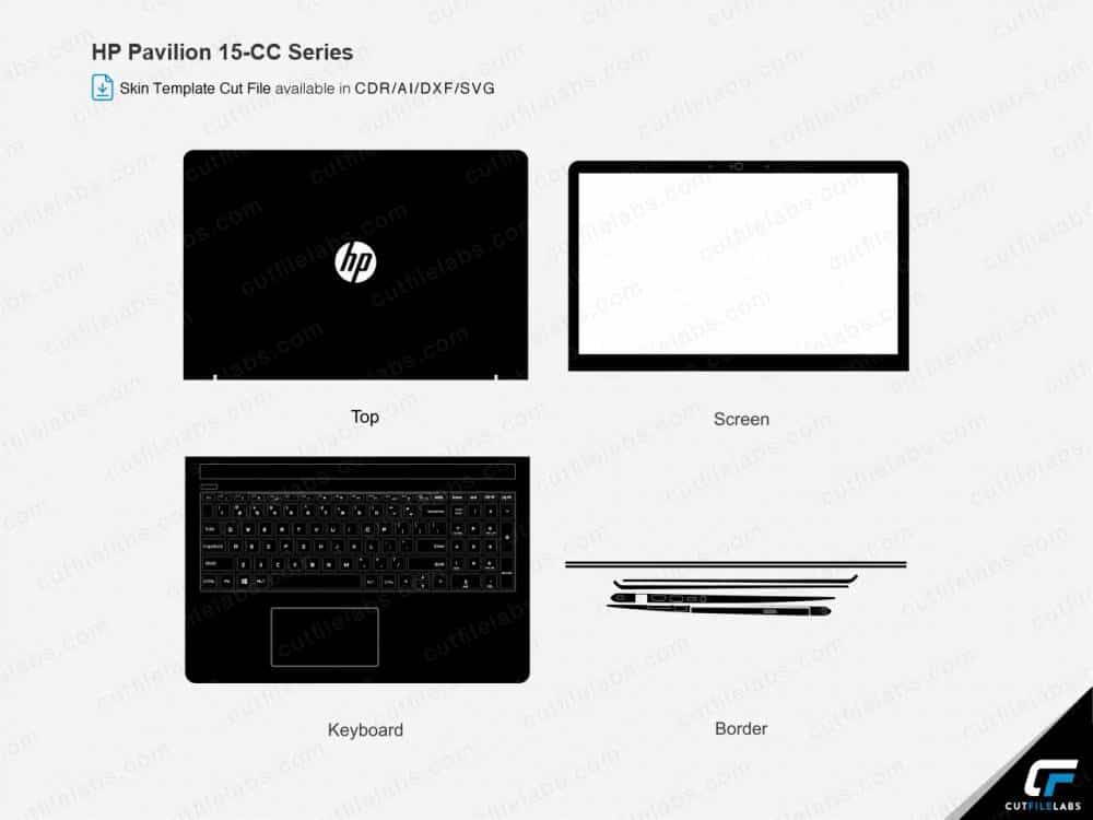 HP Pavilion 15-cc Series Cut File Template