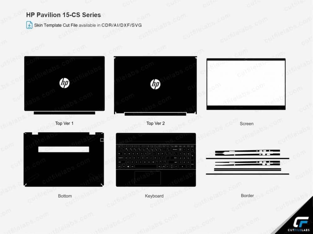 HP Pavilion 15-cs Series Cut File Template